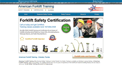 Desktop Screenshot of americanforklifttraining.com