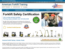 Tablet Screenshot of americanforklifttraining.com